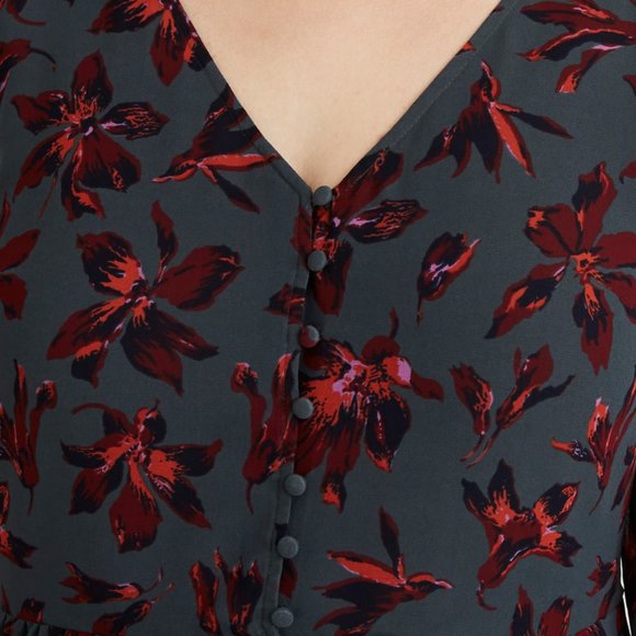 NWT Madewell Moonblossom Ruffle-Sleeve Dress - Picture 9 of 9